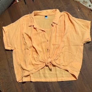 Old Navy Peach Button-Down Shirt